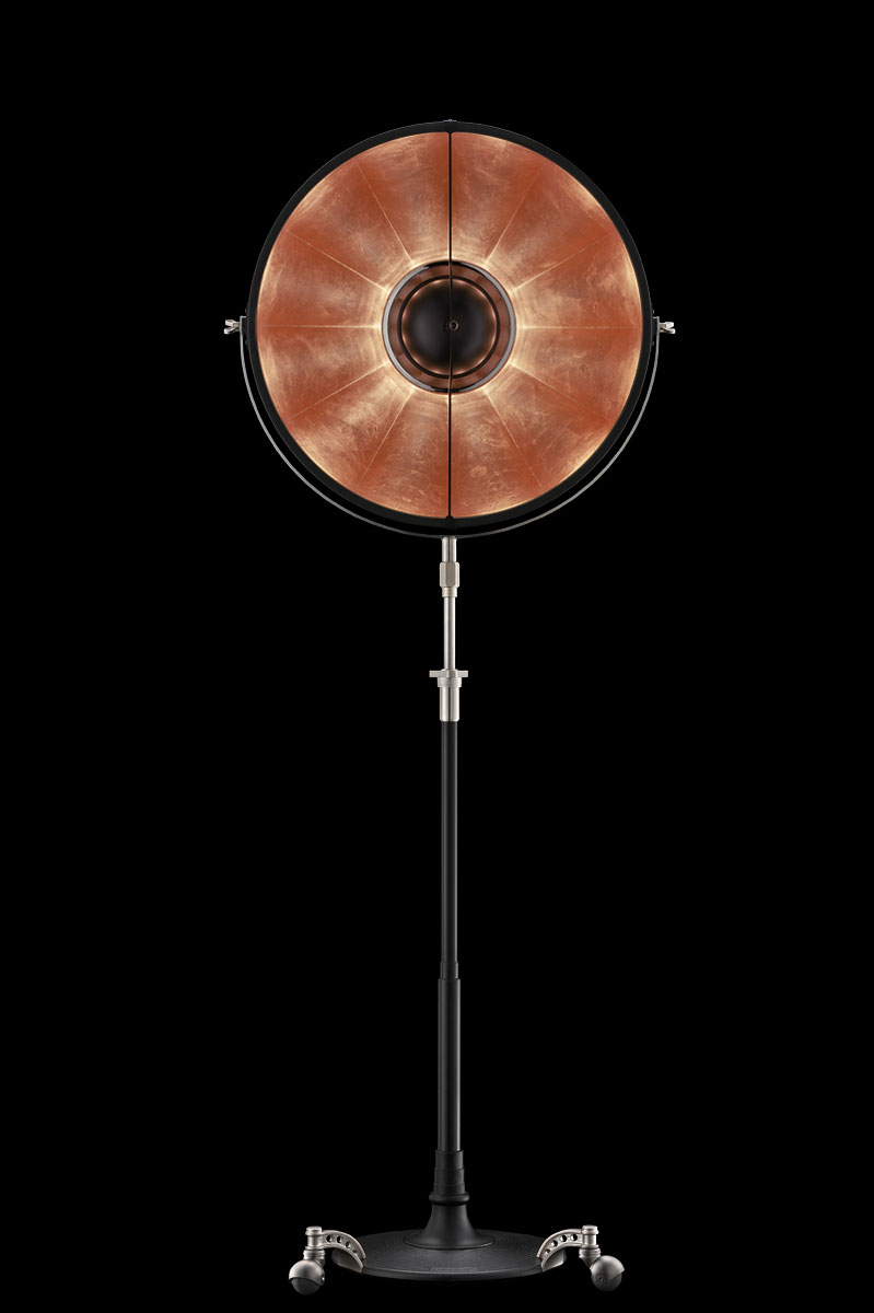 Lámpara Fortuny Atelier 63 negra y con pan de cobre