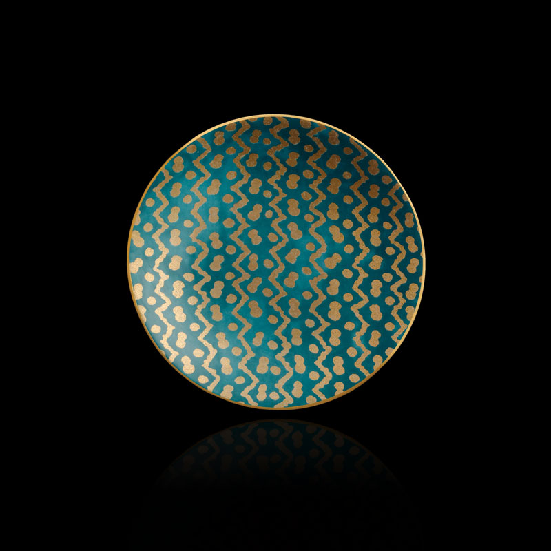 Platos de canapé azul turquesa Fortuny Tapa (conjunto de 4)