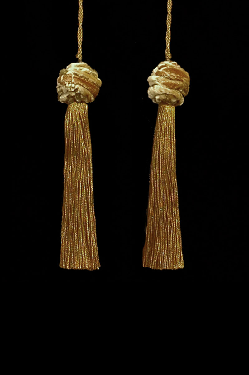 Venetia Studium Turbante couple of mustard tassels