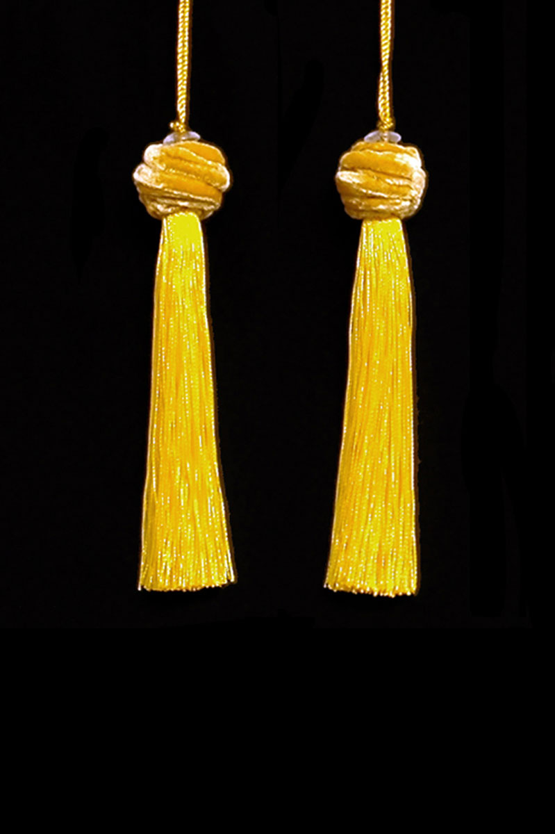 Venetia Studium Turbante couple of yellow tassels