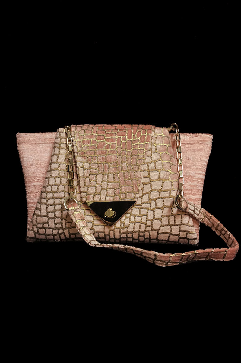 Bolso Fortuny Alexandra de terciopelo frente