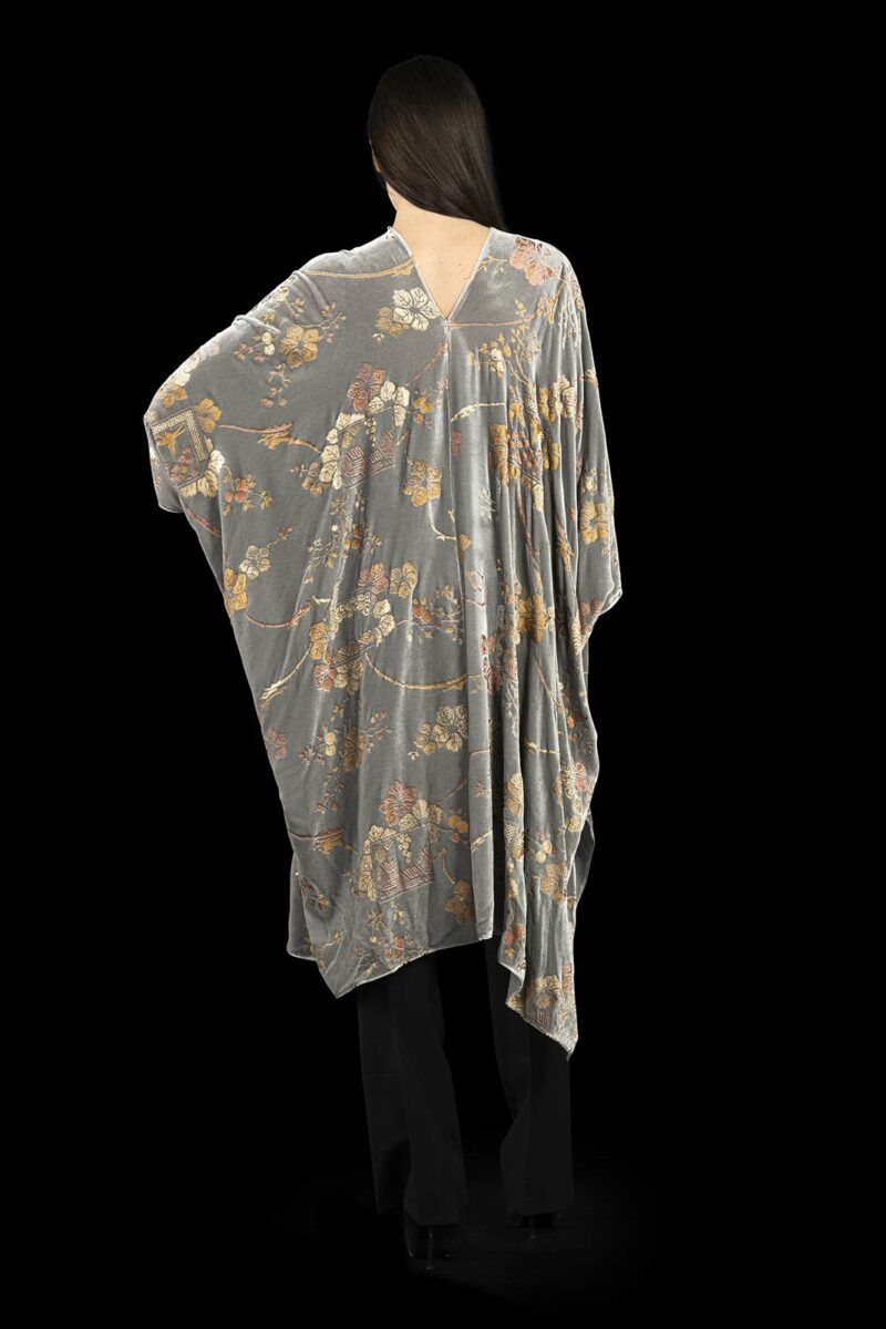 Fortuny printed velvet long evening coat