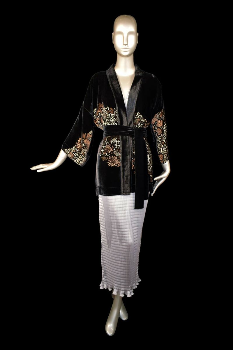 Fortuny printed velvet kimono