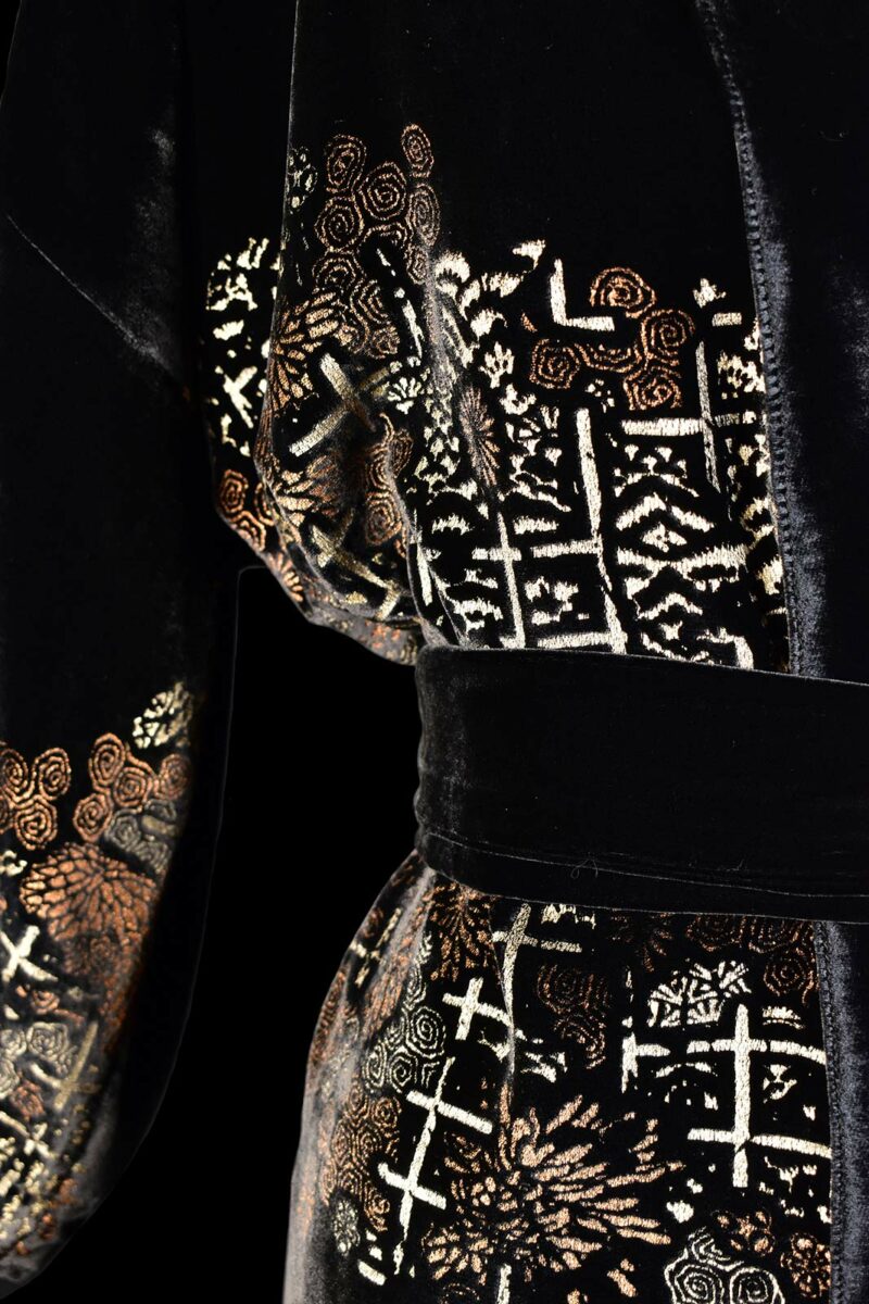 Fortuny printed velvet kimono