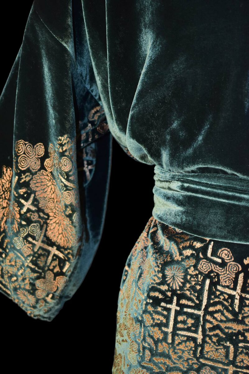 Fortuny printed velvet kimono
