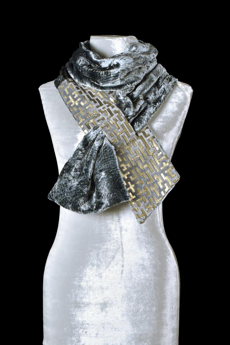 Fortuny printed velvet scarf