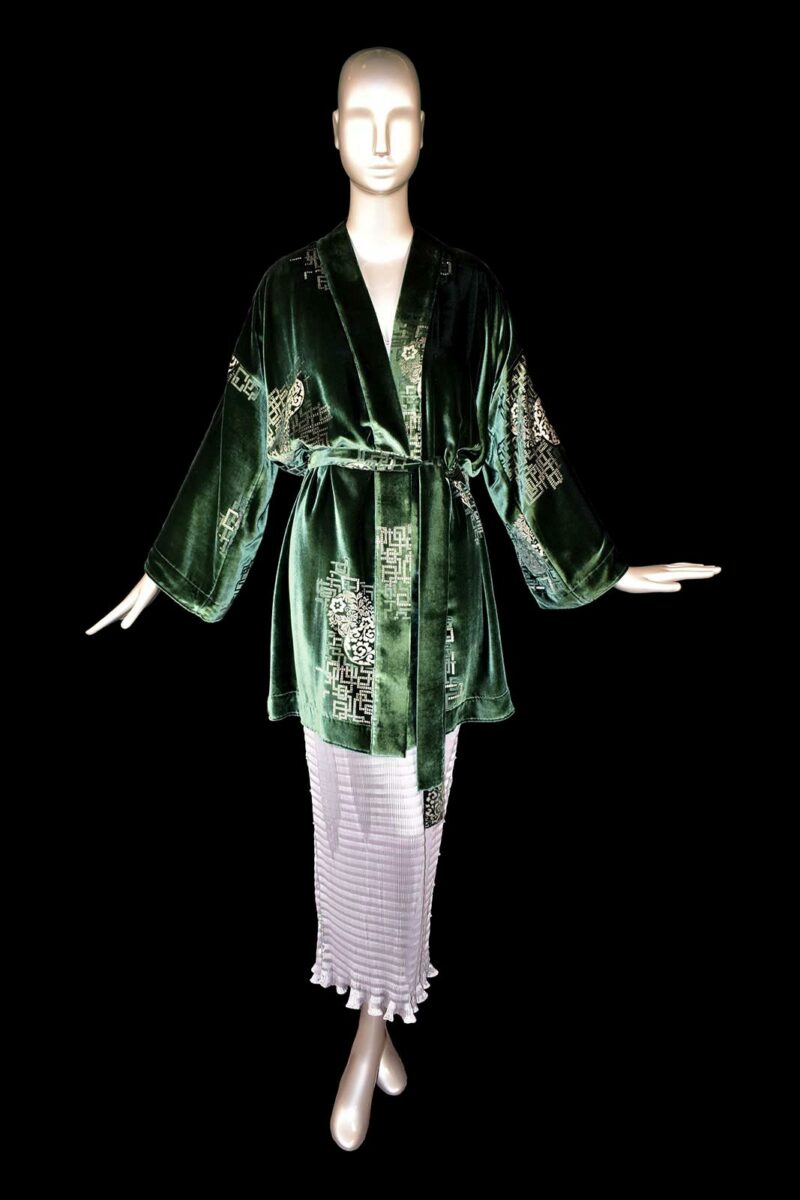 Fortuny printed velvet kimono