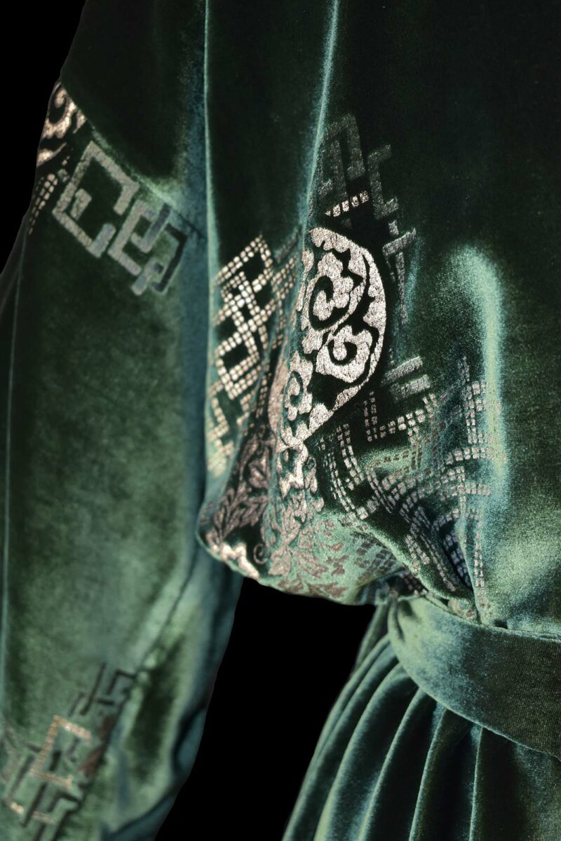 Fortuny printed velvet kimono