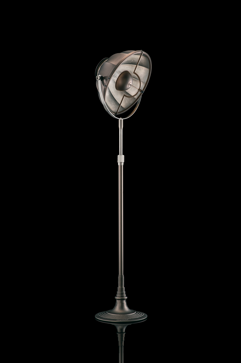 Fortuny floor lamp Atelier 32 brown and black