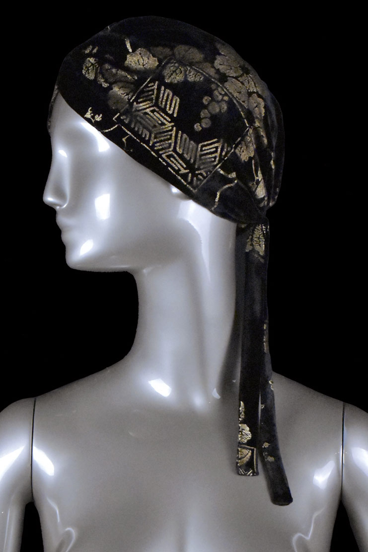 Fortuny printed velvet turban