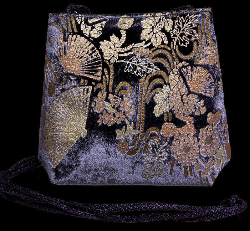 Fortuny Gioia hand printed velvet bag