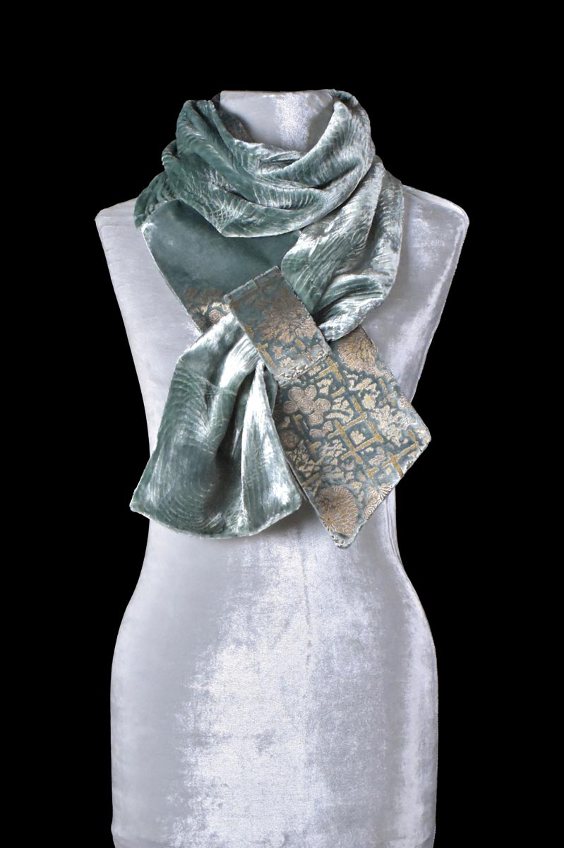 Fortuny printed velvet scarf