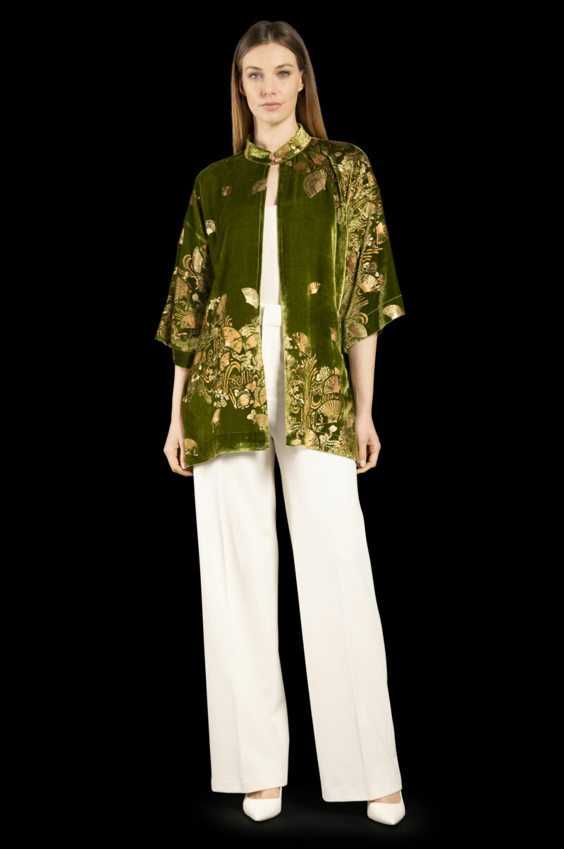 Fortuny Isabel | Printed velvet Kimono Coat