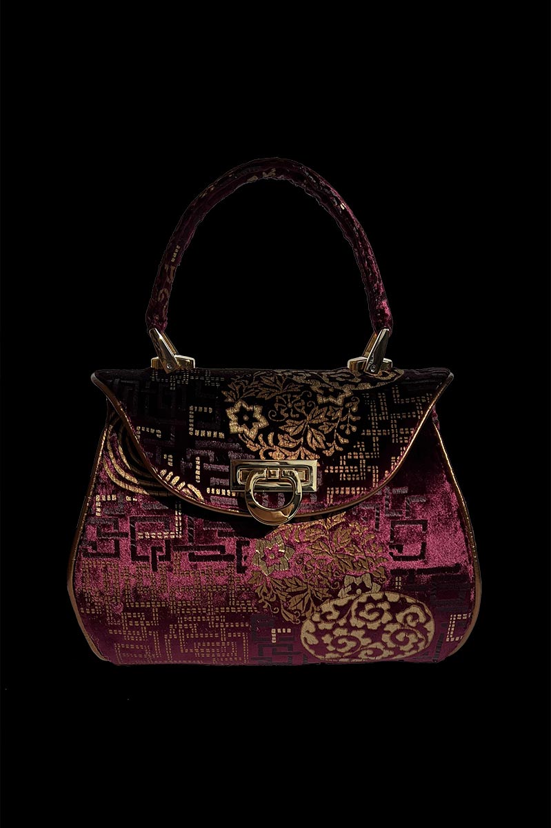 Fortuny Felze velvet bag | Kyoto Aubergine