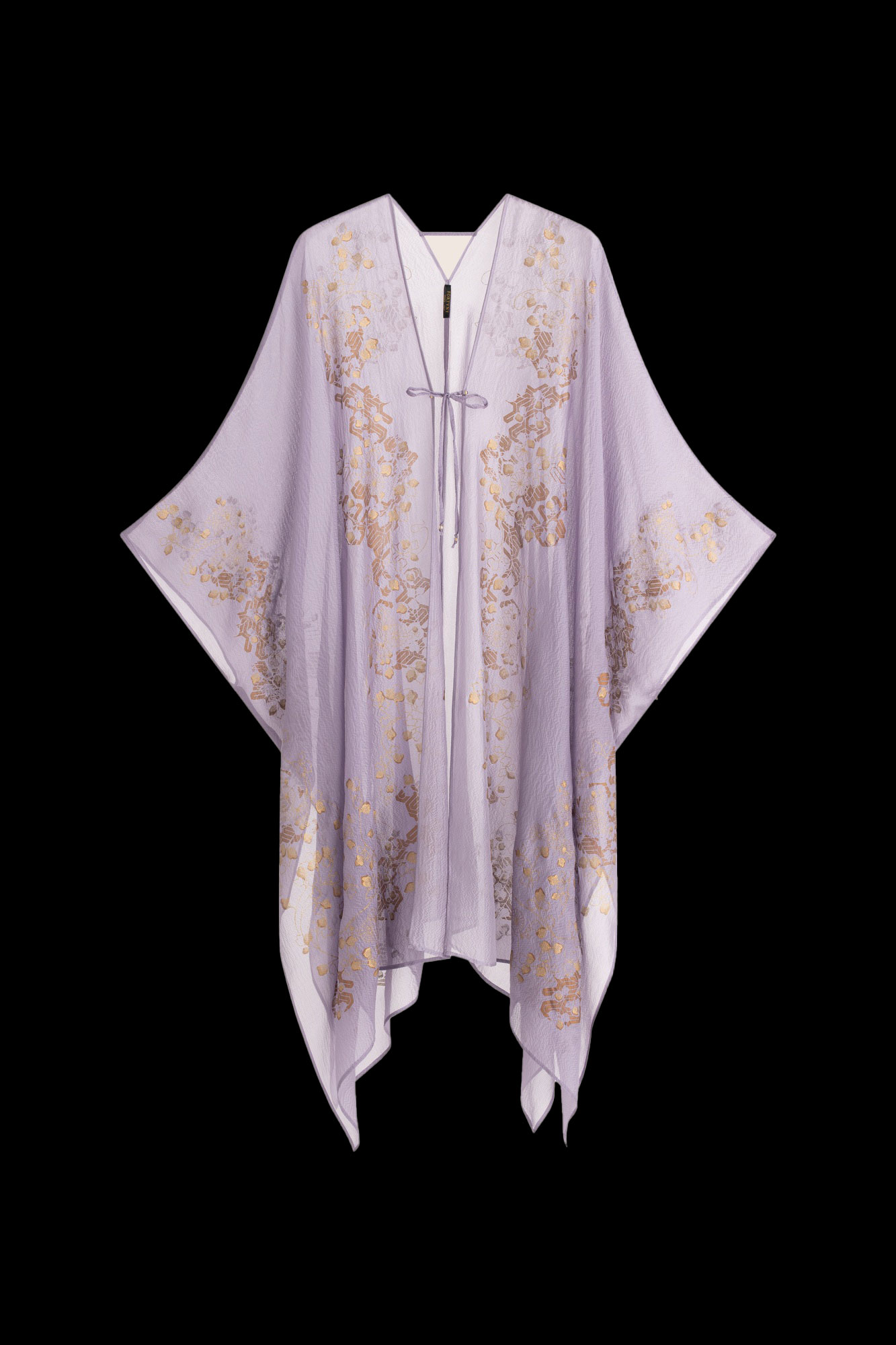 Esther Abrigo de Noche en Crepé Georgette | Ramage Lavanda