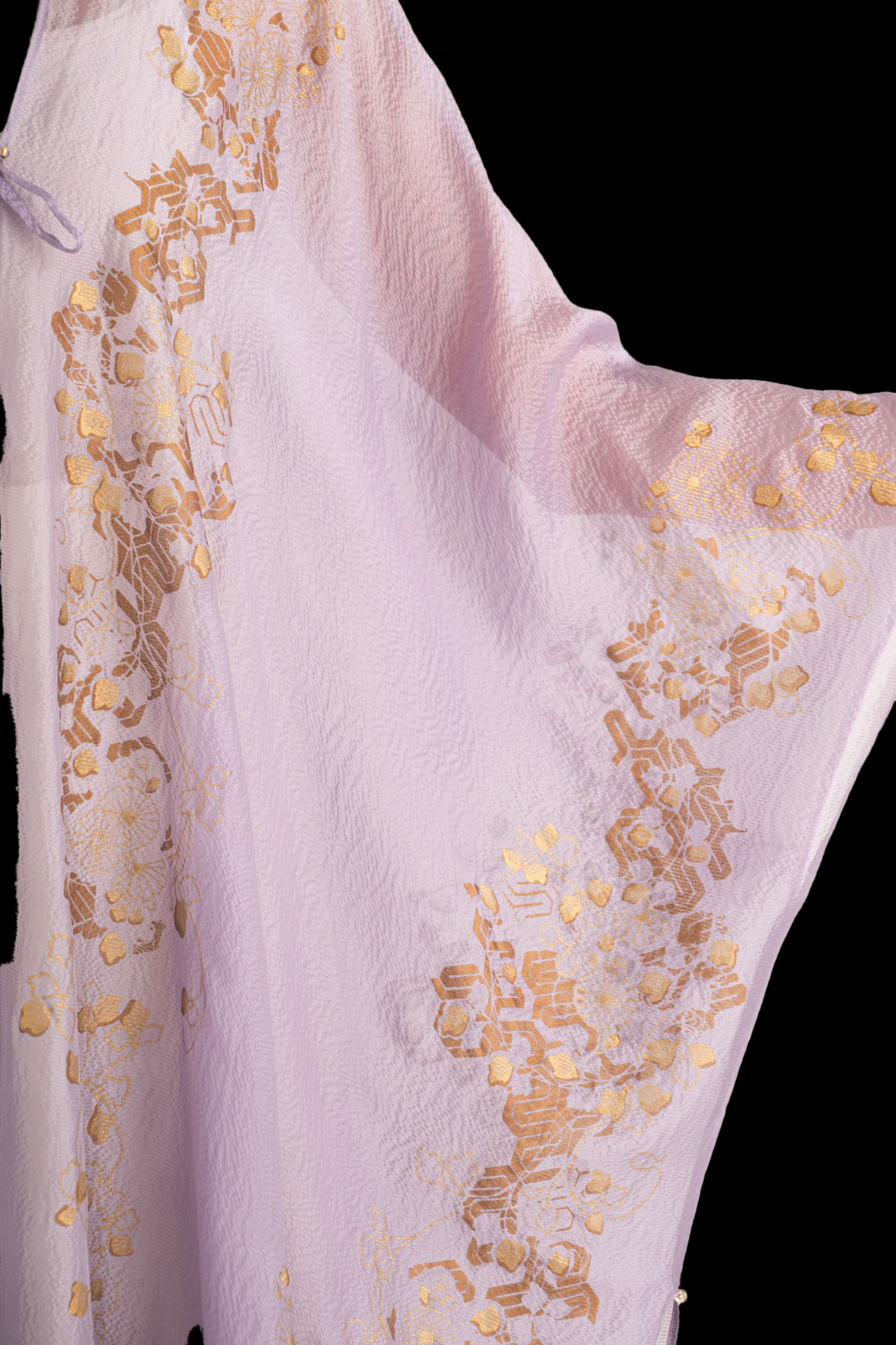 Esther Abrigo de Noche en Crepé Georgette | Ramage Lavanda