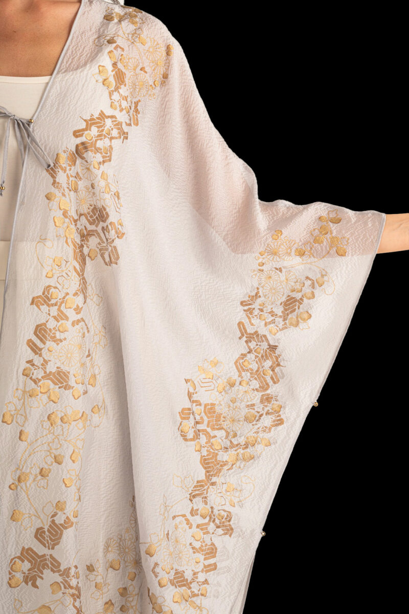 Esther Abrigo de Noche en Crepé Georgette | Ramage Taupe