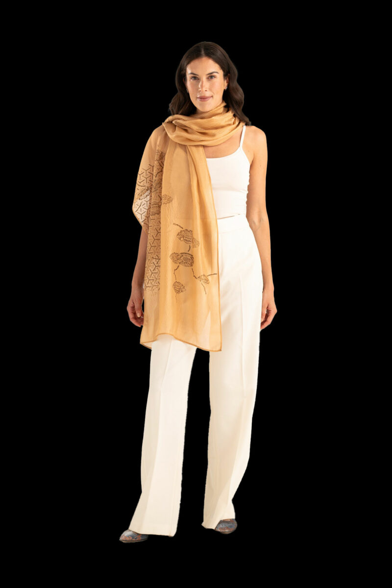 Fular en Crepé Georgette | Japan Bisque claro