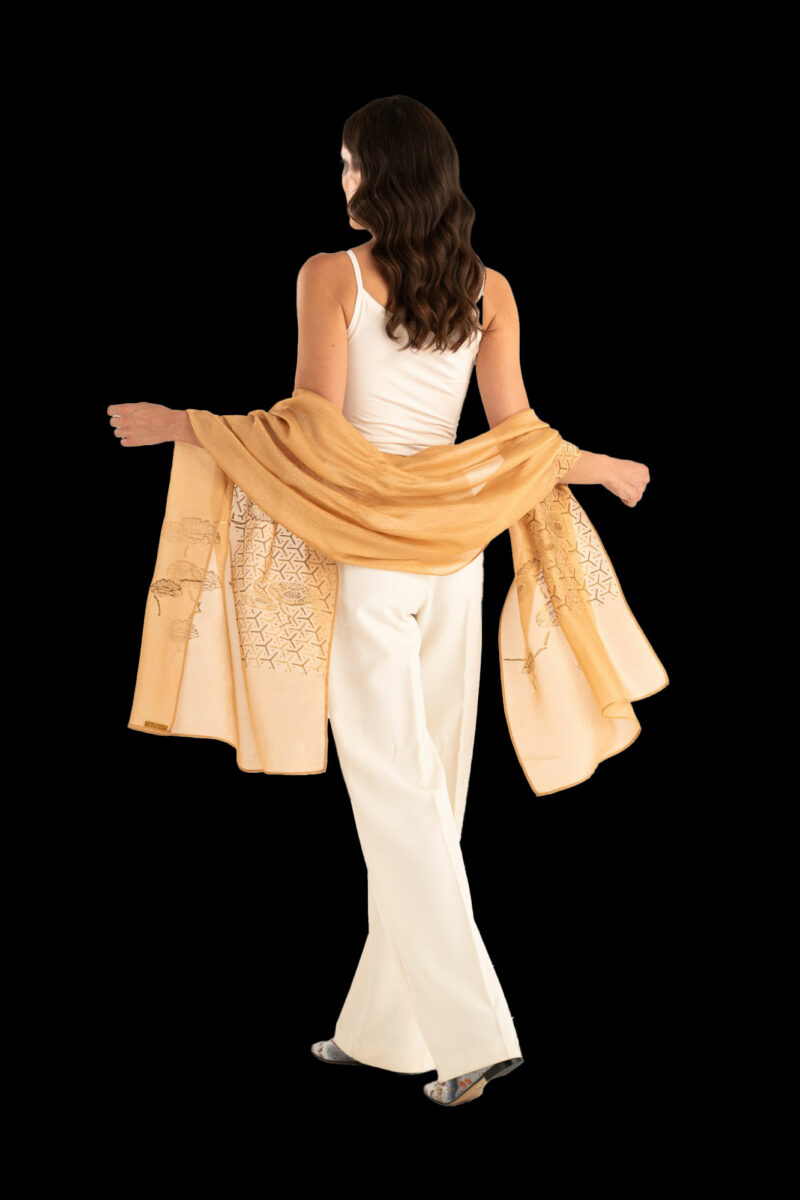 Fular en Crepé Georgette | Japan Bisque claro