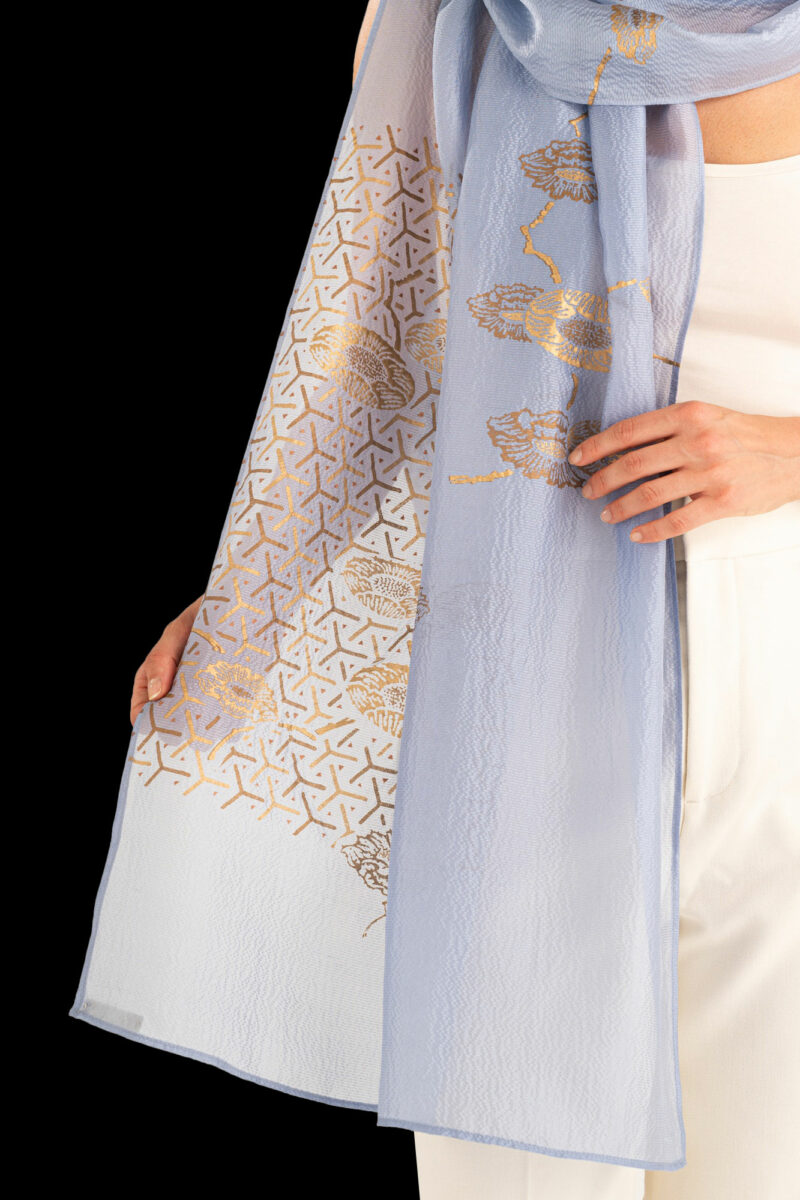 Fular en Crepé Georgette | Japan Azul pervinca