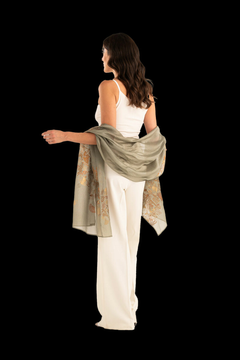 Fular en Crepé Georgette | Ventagli Sage green